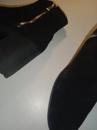 Botas Zara Ante Negro Talla 37 . Zara