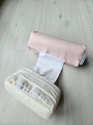 Cojines antivuelco rosas bebé