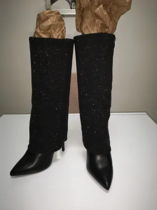 Stivali brillantini nero