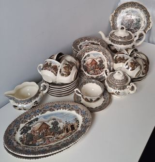 Juego de té la Cartuja de Sevilla modelo el molino