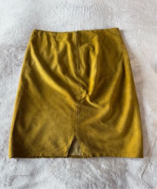 Vintage gonna Pancaldi in pelle scamosciata