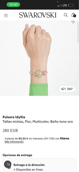 Conjunto Swarovski Anillo y Pulsera Flores