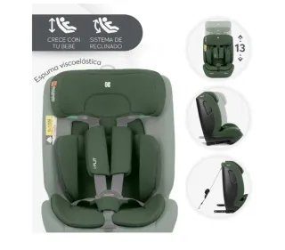 KikkaBoo Silla de Coche Bebe ISOFIX Grupo 1 2 3