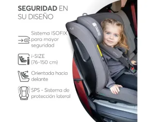 KikkaBoo Silla de Coche Bebe ISOFIX Grupo 1 2 3