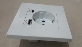 white wall socket