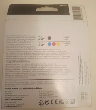 Confezione da 4 Cartucce originale Hp 364.