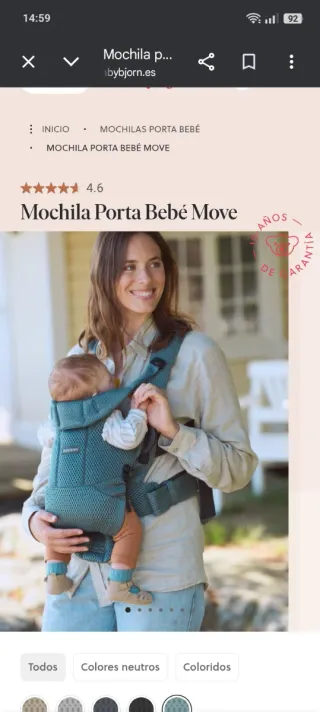 Mochila portabebé BabyBjörn