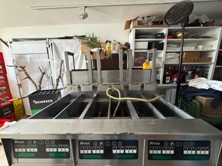 Freidora pitco de 6 cubas automatica autofiltrado