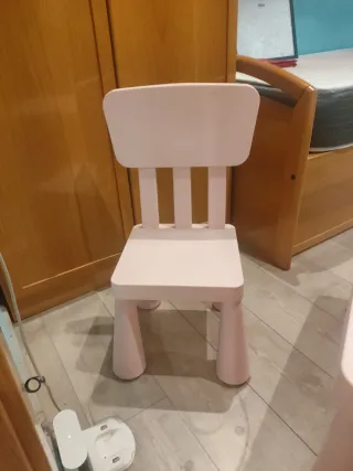 Mesa y Silla Infantil IKEA Rosa