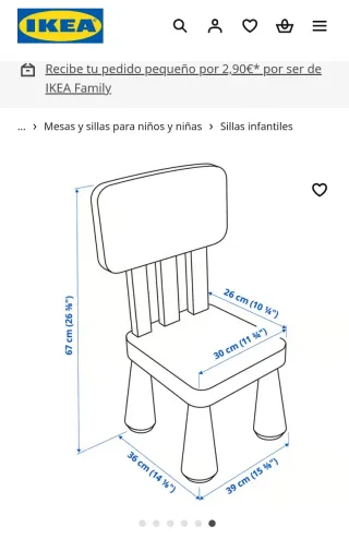 Mesa y Silla Infantil IKEA Rosa