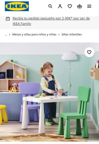 Mesa y Silla Infantil IKEA Rosa