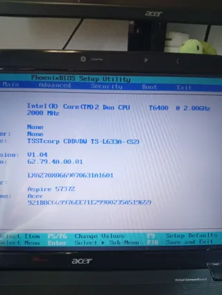 Leer Ordenador portátil acer piezas