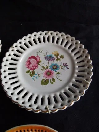 4 Platos de Porcelana Antigua Inglesa