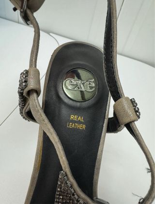 Sandalias Exé T.38 Plataforma Tacón Strass