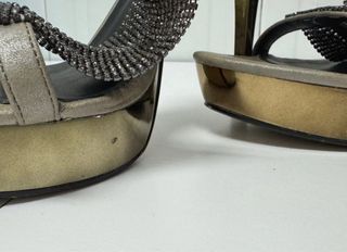 Sandalias Exé T.38 Plataforma Tacón Strass