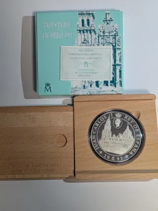 Cincuentín 1993 Año Jacobeo Estuche y Certificado