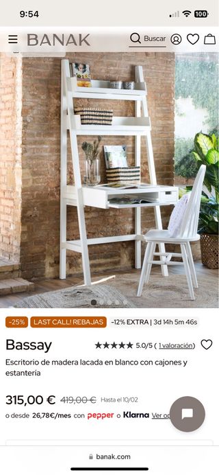 Escritorio estantería de Banak