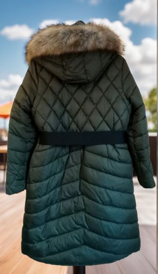 Abrigo mujer Parka Talla 40 G L larga Verde Nuevo