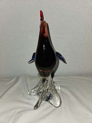 Scultura di Murano raffigurante un gallo