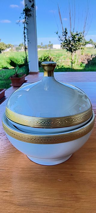 Juego de Té (6 personas) Bavaria en pocelana y oro