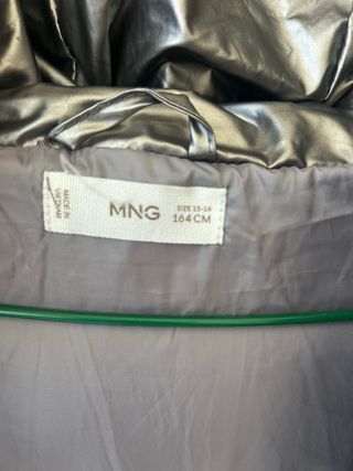 Anorak metalizado Acolchado Mango Teen