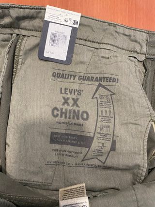 Pantalón Levi's XX Chino - W34 L30 - Verde Kaki -