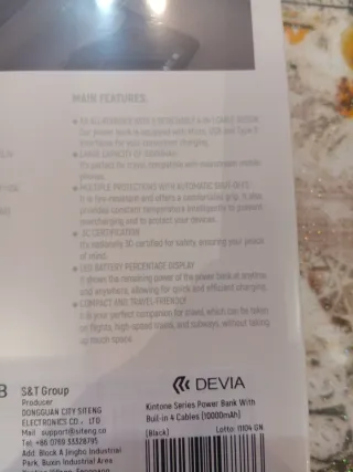 Power Bank Devia 10000 mAh