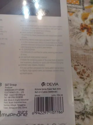 Power Bank Devia 10000 mAh