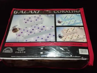 Juego de cama,3 piezas ,de cama de 135cm,coralina