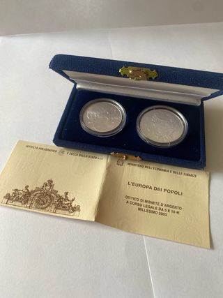 Set de monedas de plata 925 italianas