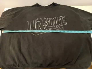 Sudadera amplia gris antracita. Mango, talla S.