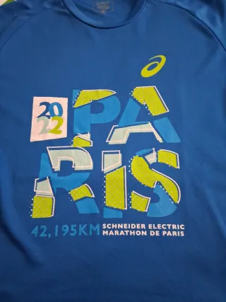 Camiseta hombre runing maratón de París 2022. Orig