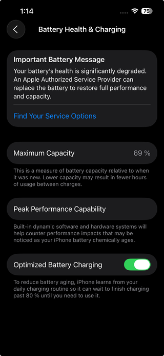 iPhone 13 Pro 1Tb con bateria al 69%