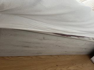 Canape de madera abatible blanco veteado +