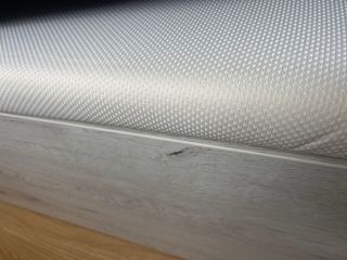 Canape de madera abatible blanco veteado +