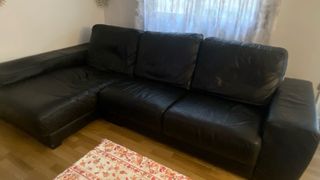 Sofá cheslong piel 3 plazas