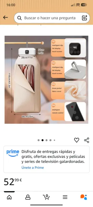 Secador de Ropa Portátil Plegable