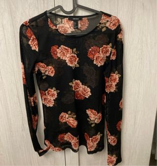 Maglietta maniche lunghe floreale