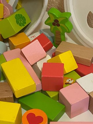 Bloques de construcción de madera para niños