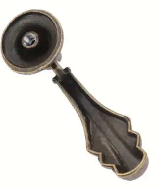 10 tiradores de metal dorado envejecido articulado