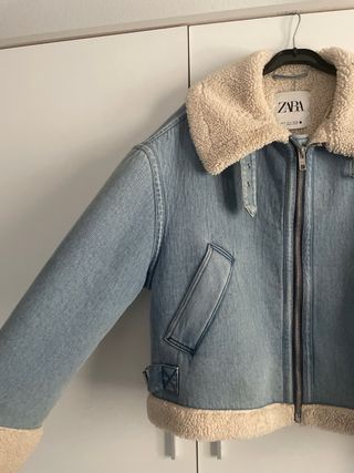 Chaqueta vaquera con borreguito Zara