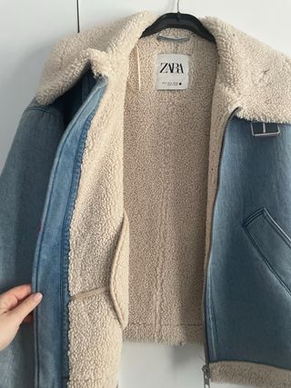 Chaqueta vaquera con borreguito Zara