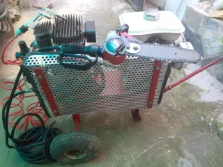 Compresor de gasolina para varear las aceitunas