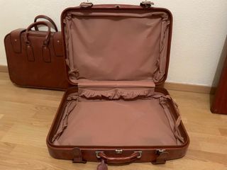 Lote dos maletas vintage polipiel