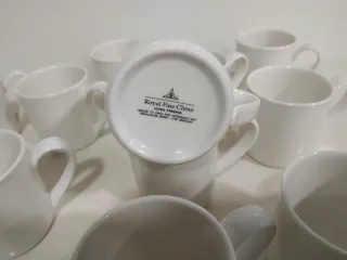 Docena tazas Royal porcelana