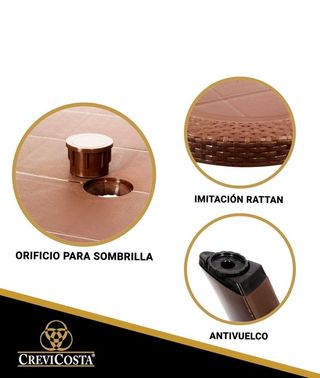 Caribe - Mesa Luxe Rectangular de Resina.