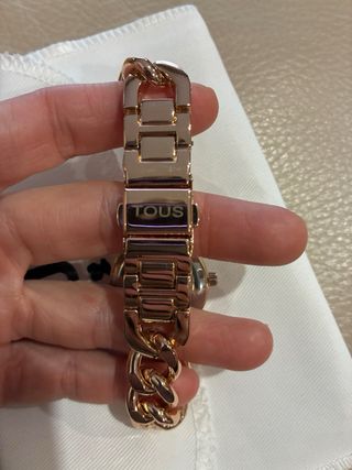 Reloj Tous oro rosado analógico original