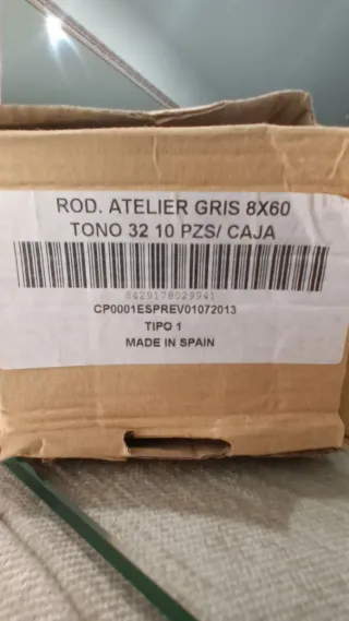 Rodapies porcelanicos  gris atelier 8x60