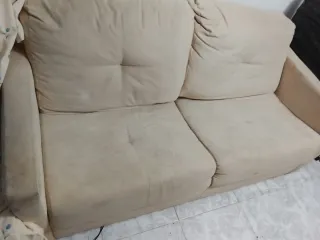 Sofá Cama Beige Tela