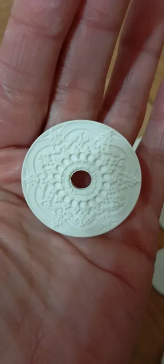 Lote 12 ud Plafón/Rosetón, casa de muñecas